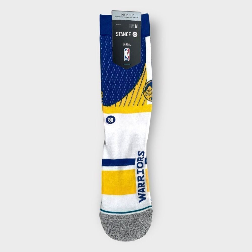 STANCE x NBA Warriors Shortcut 2 Crew Socks Mens size Medium (6-8.5) New